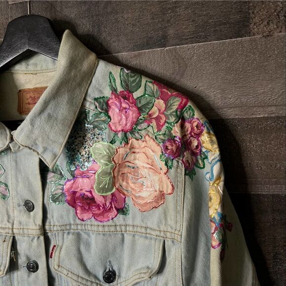 VTG Levi's Denim Trucker Jacket USA Medium - Picture 2 of 7